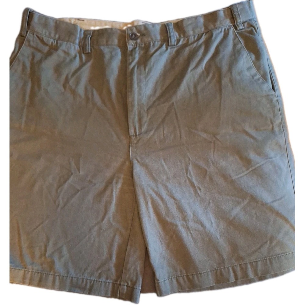 Geoffrey Beene Chino Shorts Mens 38 W  Gray 100% Cotton Casual  9" Inseam # 185